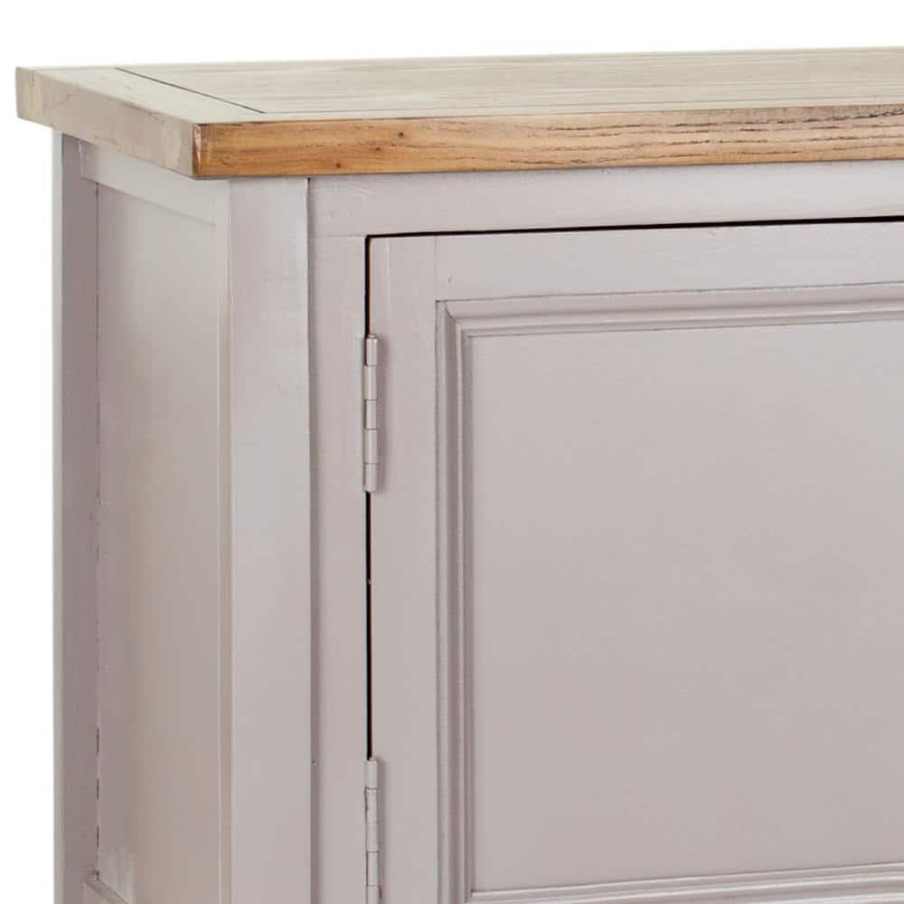 Charlotte Sideboard - Quartz Grey/Oak Top - Safavieh.