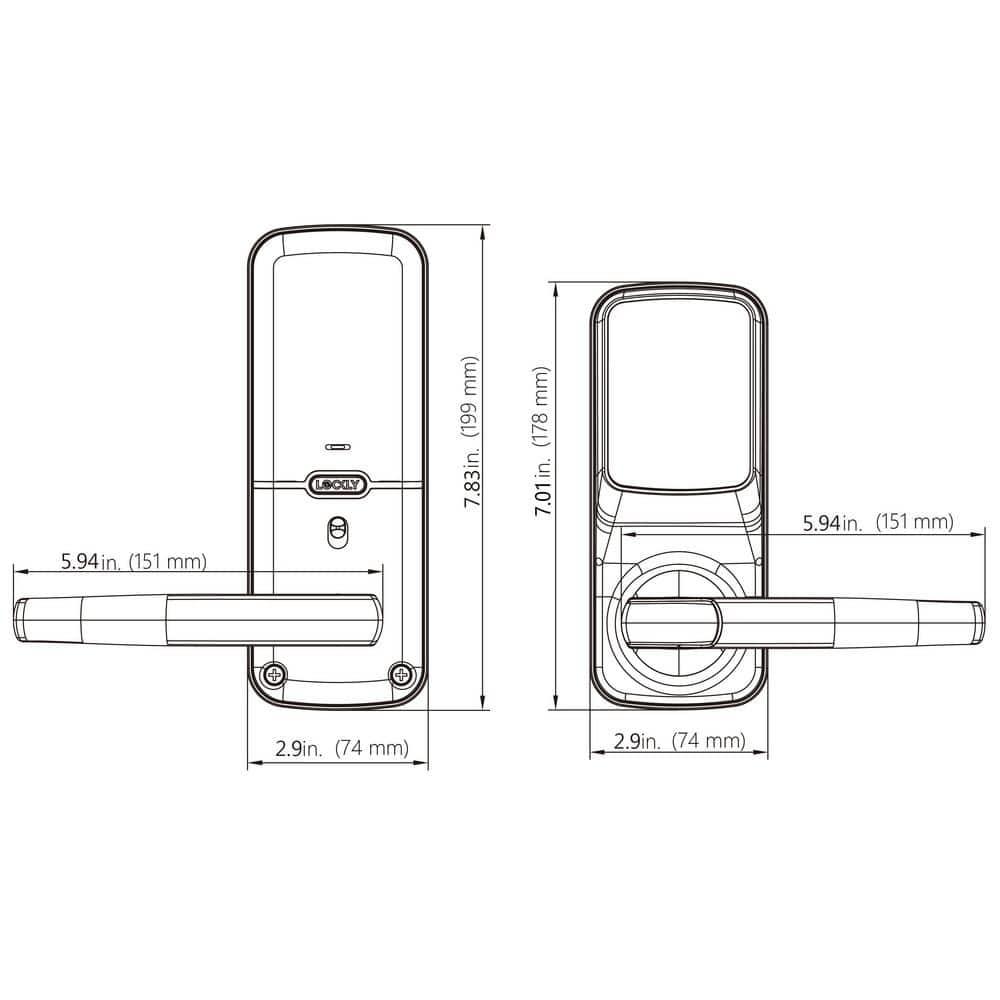 Lockly Smart Lock Model 6S, Bluetooth Smart Door Lock, Keyless Entry Door Lock, Touchscreen Keypad, App Control, eKeys and Offline Access Code, Auto Lock - Satin Nickel