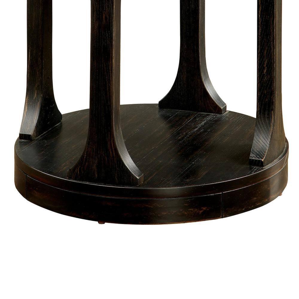 Carrie Transitional End Table, Antique Black