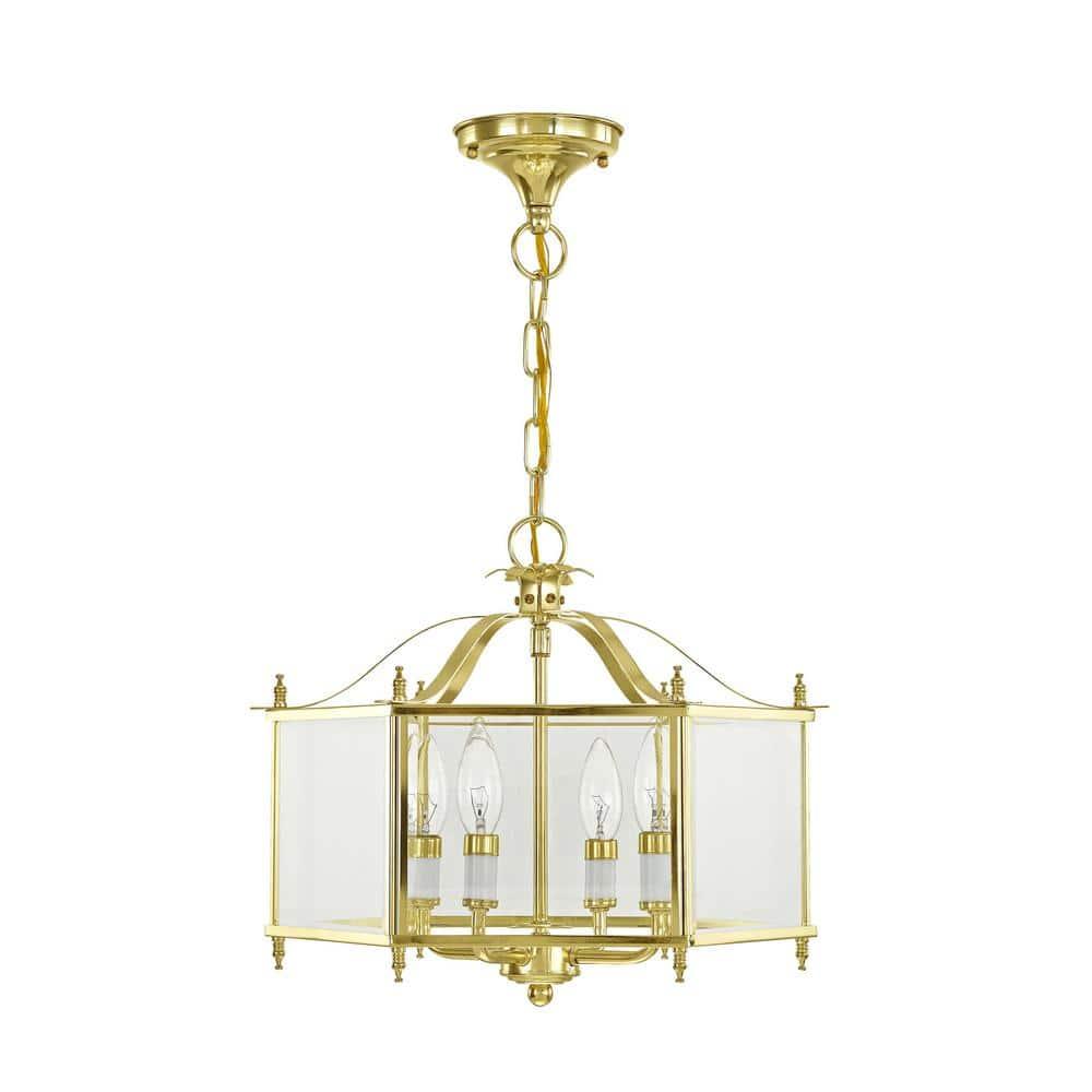 Livex Lighting Livingston 4 - Light Pendant in  Polished Brass