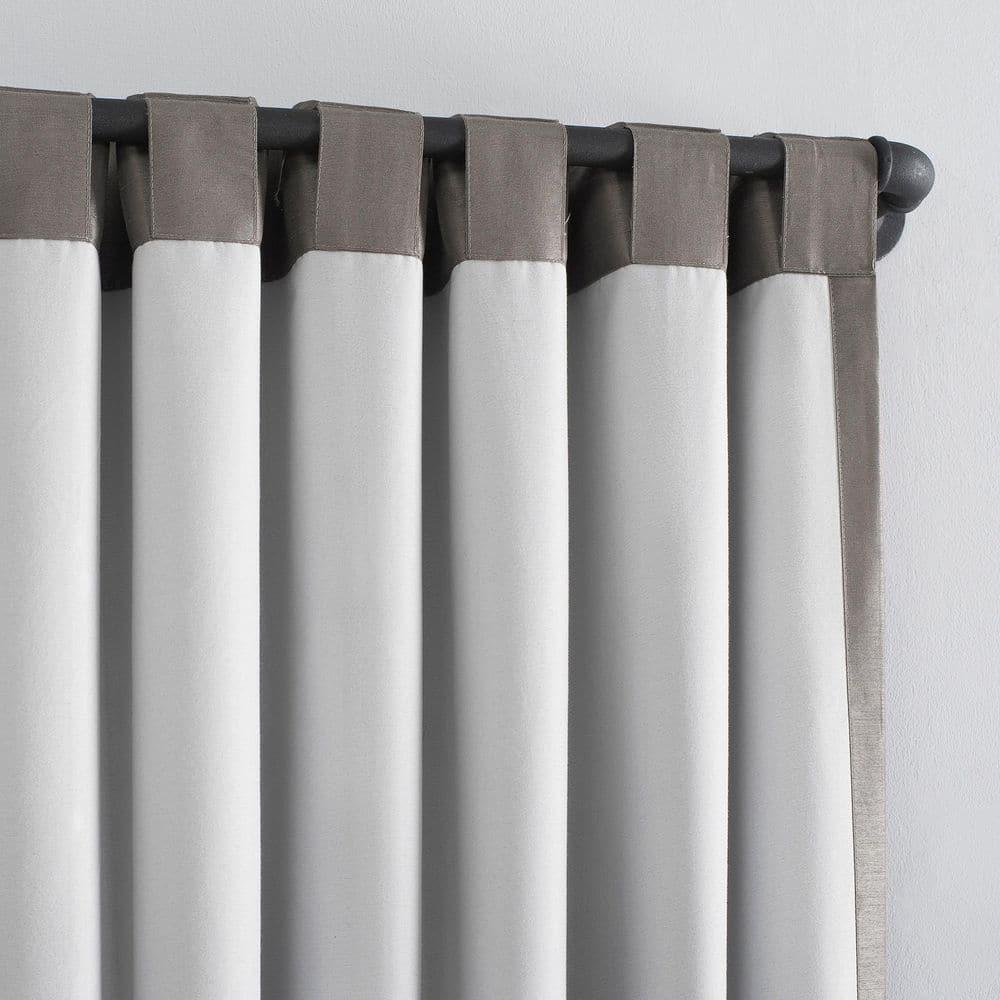 Faux Dupioni Silk Thermal Extreme 100% Blackout Back Tab Curtain Panel