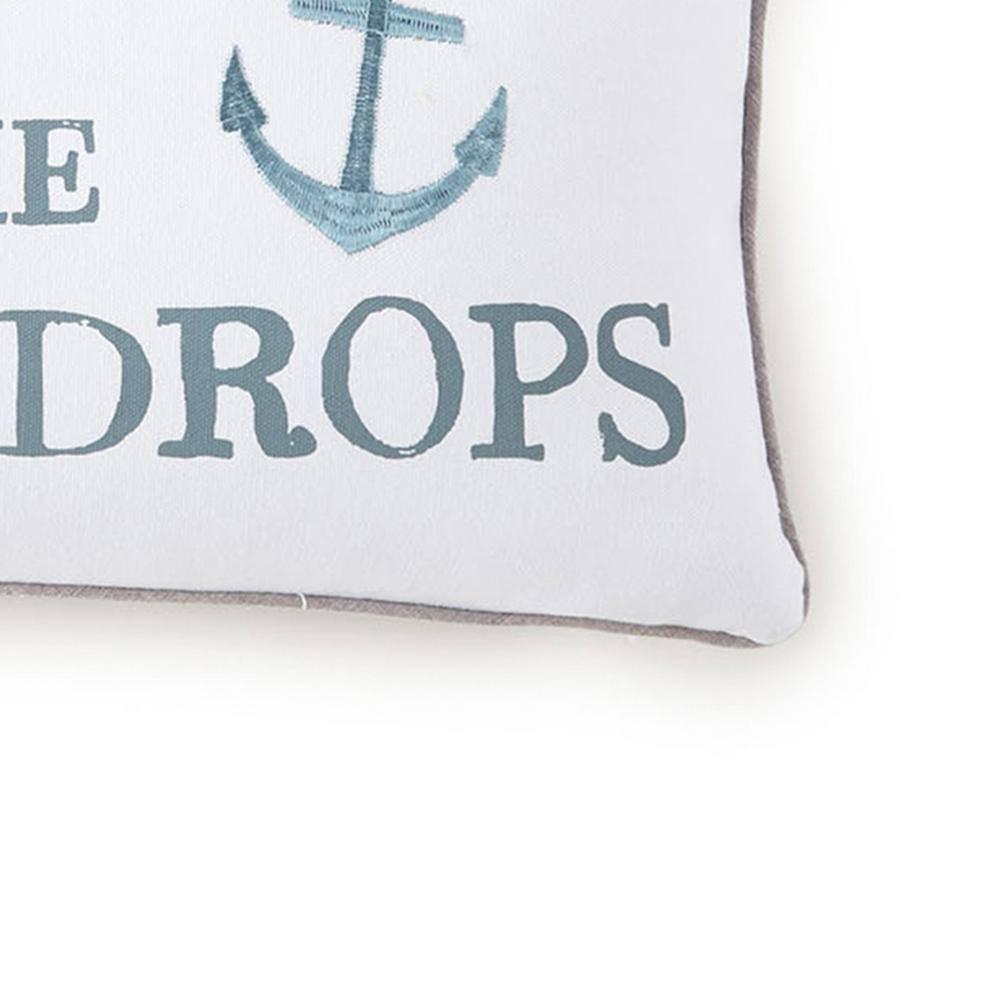 Provincetown Home Anchor Pillow - Teal and White - Levtex Home