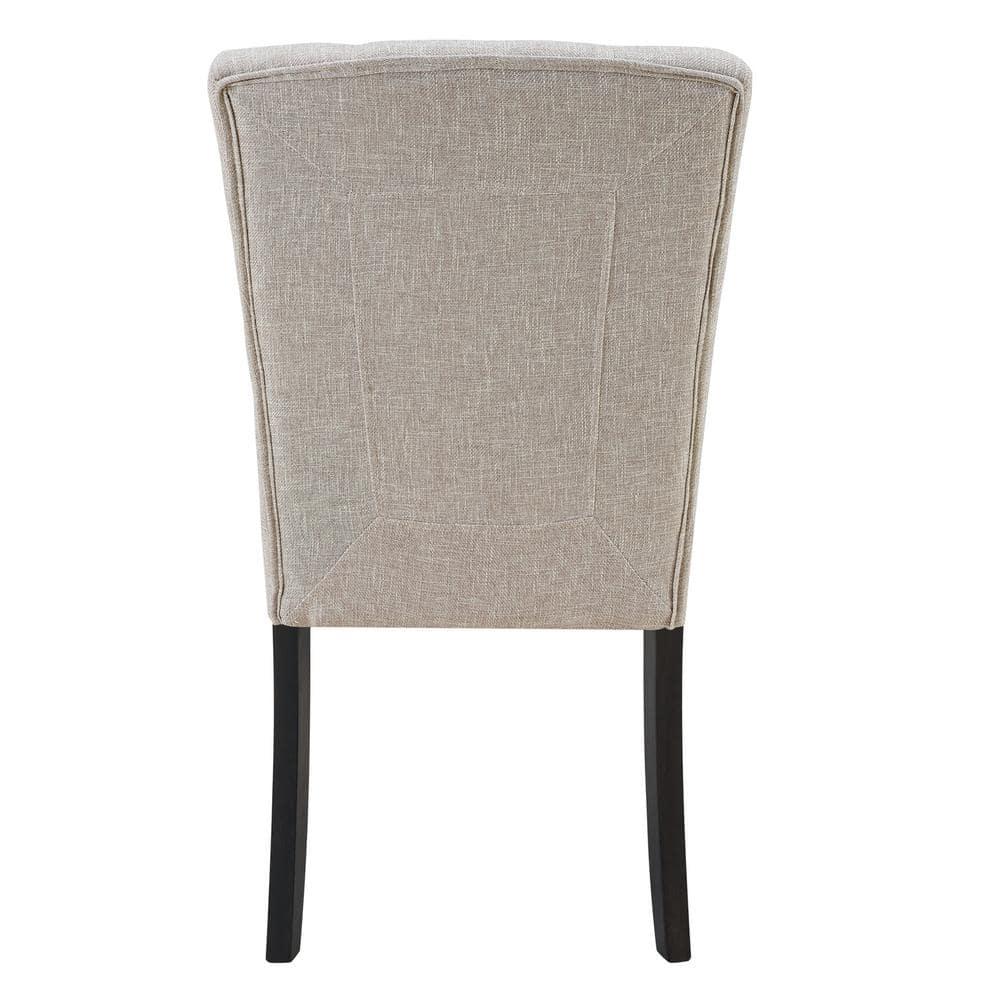 Set of 2 Landon Tufted Upholstered Chair Set Taupe - Picket House Furnishings: Contemporary Polyester, Foam-Filled