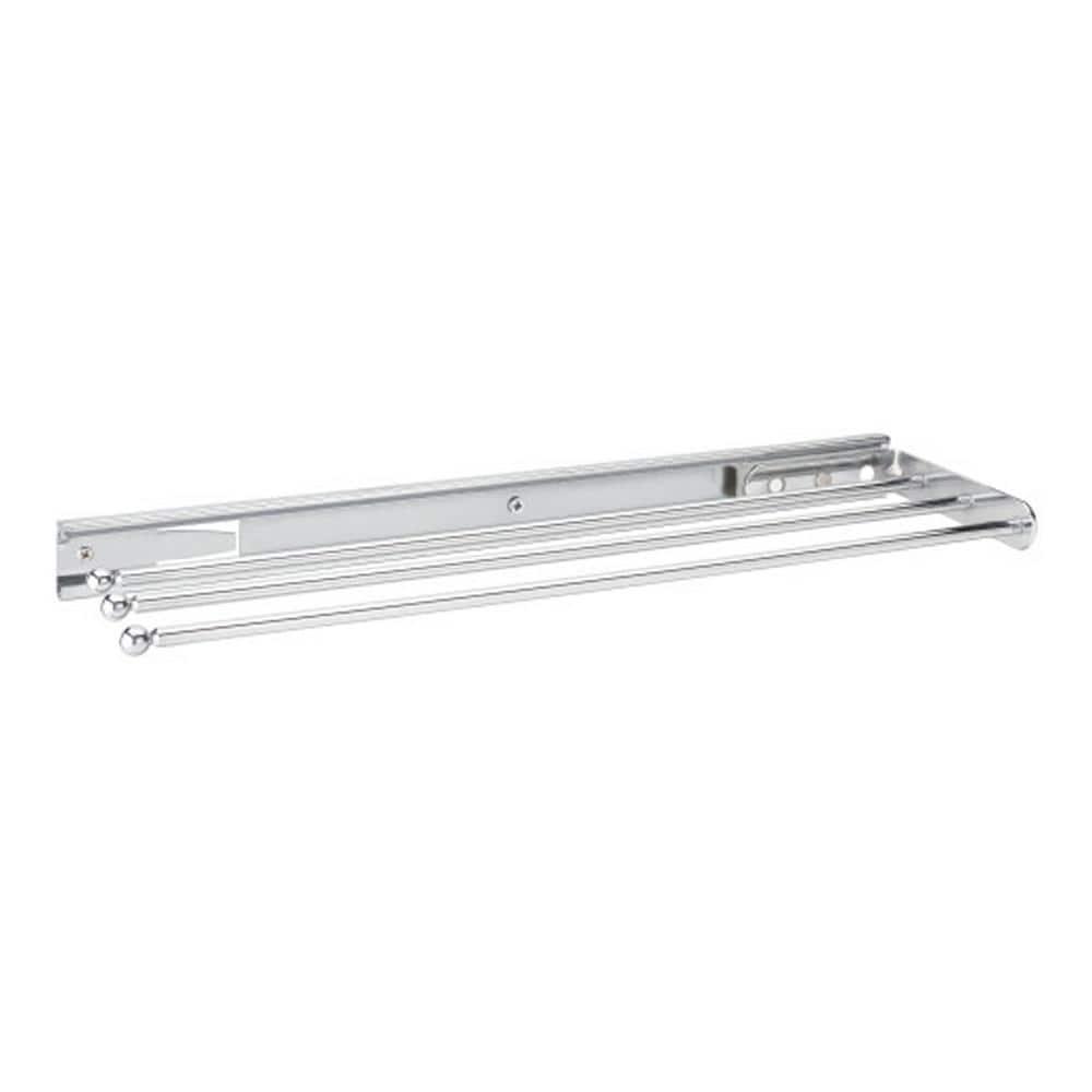 Rev-A-Shelf Rev-A-Shelf Pullout Dish Towel Bar Under Kitchen Cabinet 3 Prong, White 563-47 C