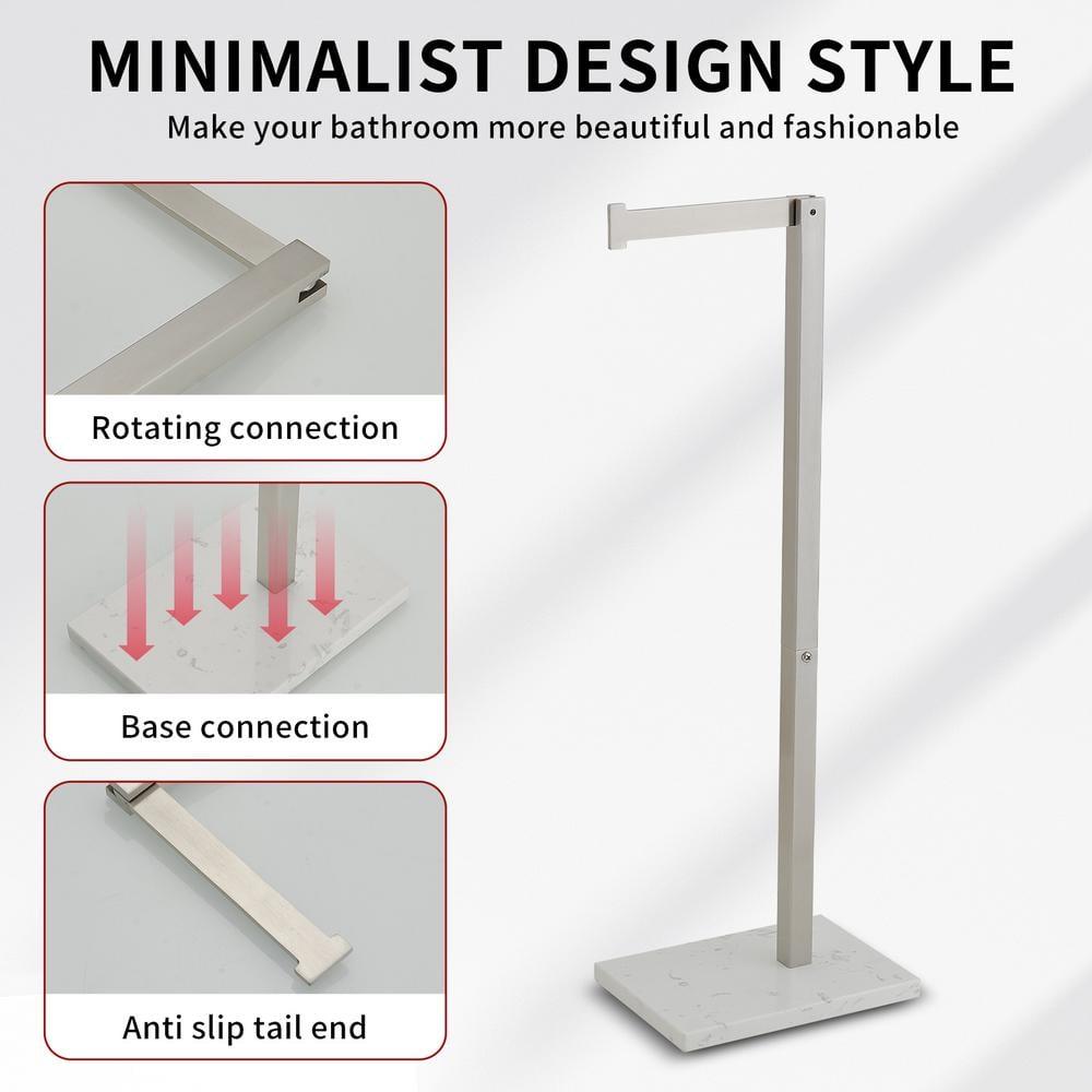 Free Standing Toilet Paper Holder with Weighted Base
