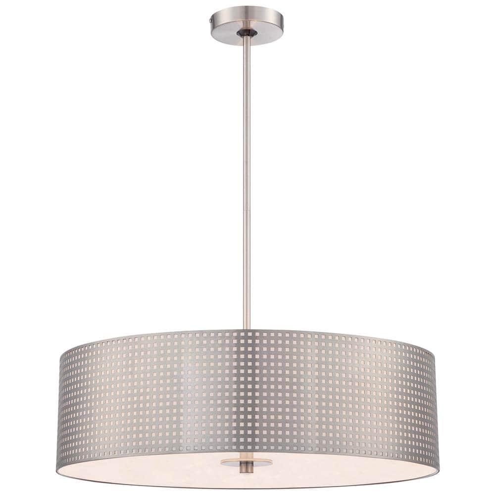 1 - Light Brushed Nickel Single Pendant