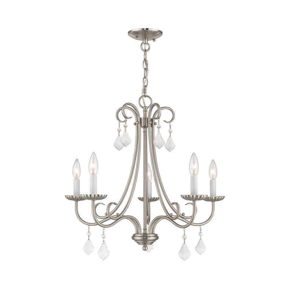 Livex Lighting Daphne 5 - Light Chandelier in  Brushed Nickel