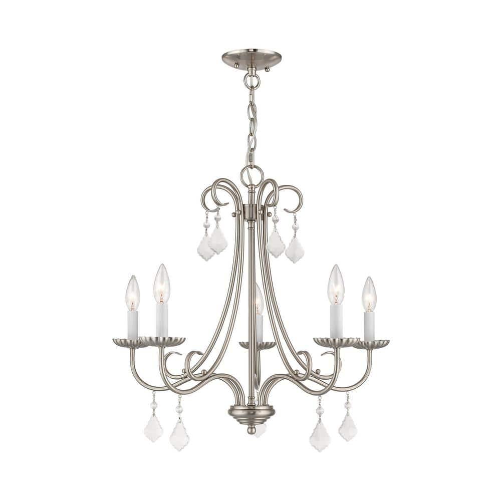 Livex Lighting Daphne 5 - Light Chandelier in  Brushed Nickel