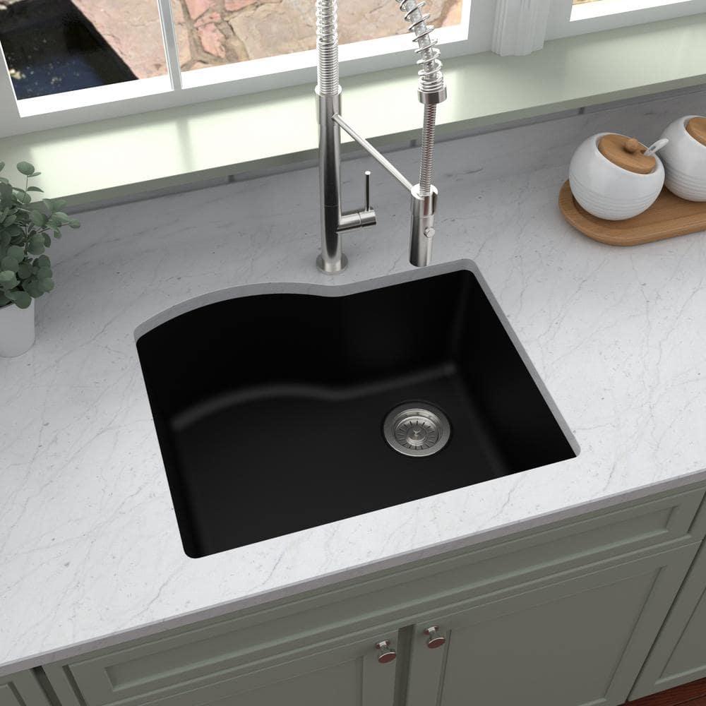 Karran Undermount Quartz Composite 24'' X 20-3/4'' Single Bowl Kitchen Sink