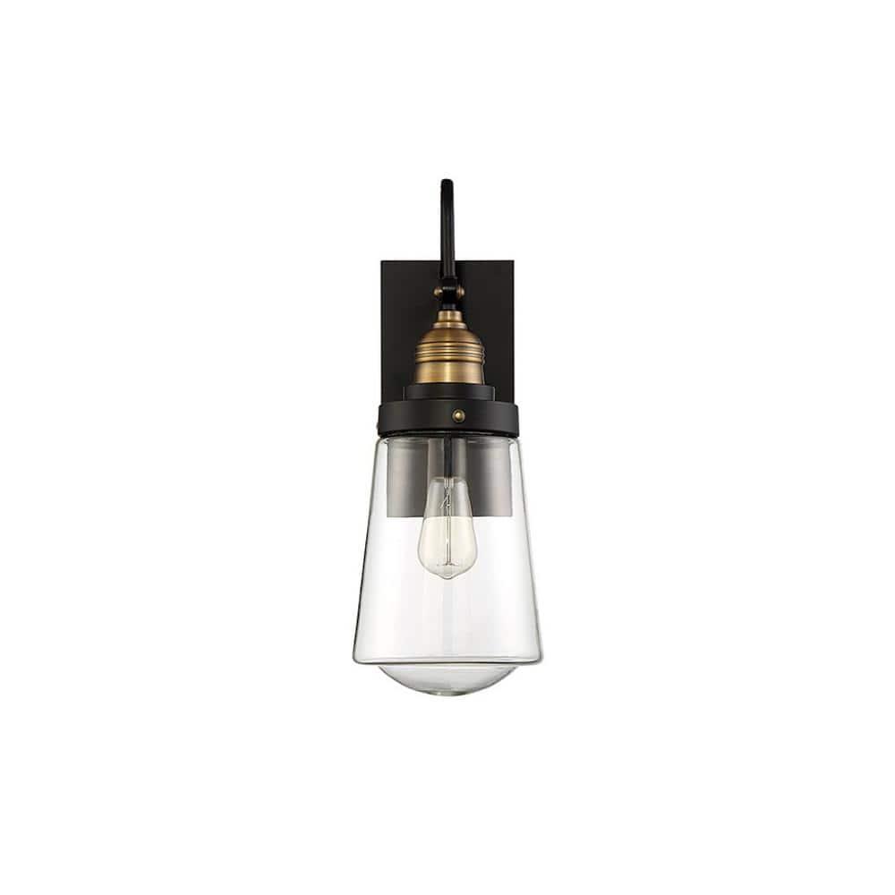 Savoy House Exterior Collections 1 - Light Pendant in  Vintage Black/Warm Brass