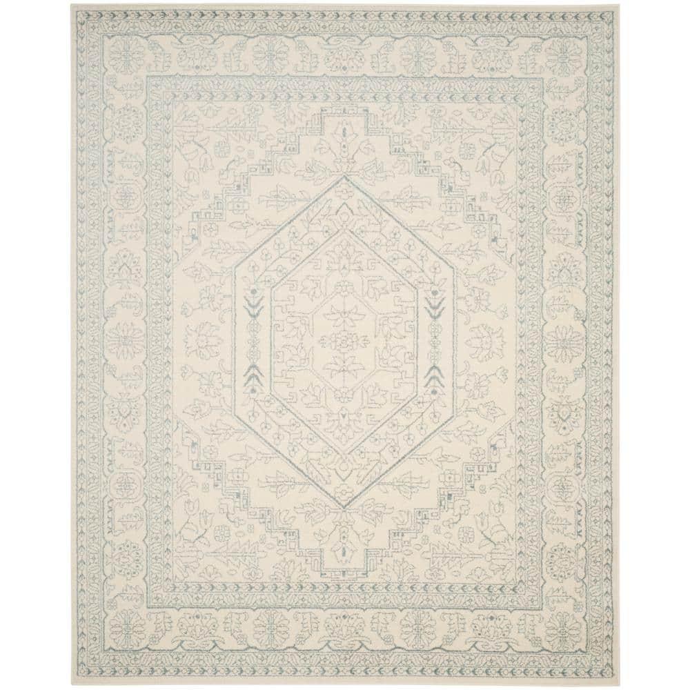 Adirondack ADR108 Power Loomed Area Rug - Ivory/Slate - 10'x14' - Safavieh.