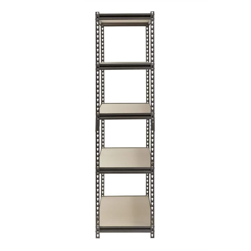 Muscle Rack 5- Shelf Metal Garage Storage Shelving Unit In Sliver Vein (48"W x 24"D x 72"H