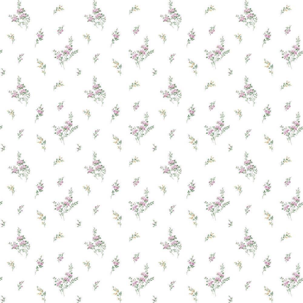 Miniatures 2 Tiny Rose Cluster Design 33' L x 21" W Wallpaper Roll