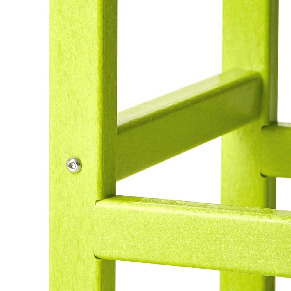 Polytrends  Laguna Hdpe All Weather Outdoor Patio Square Side Table Lime