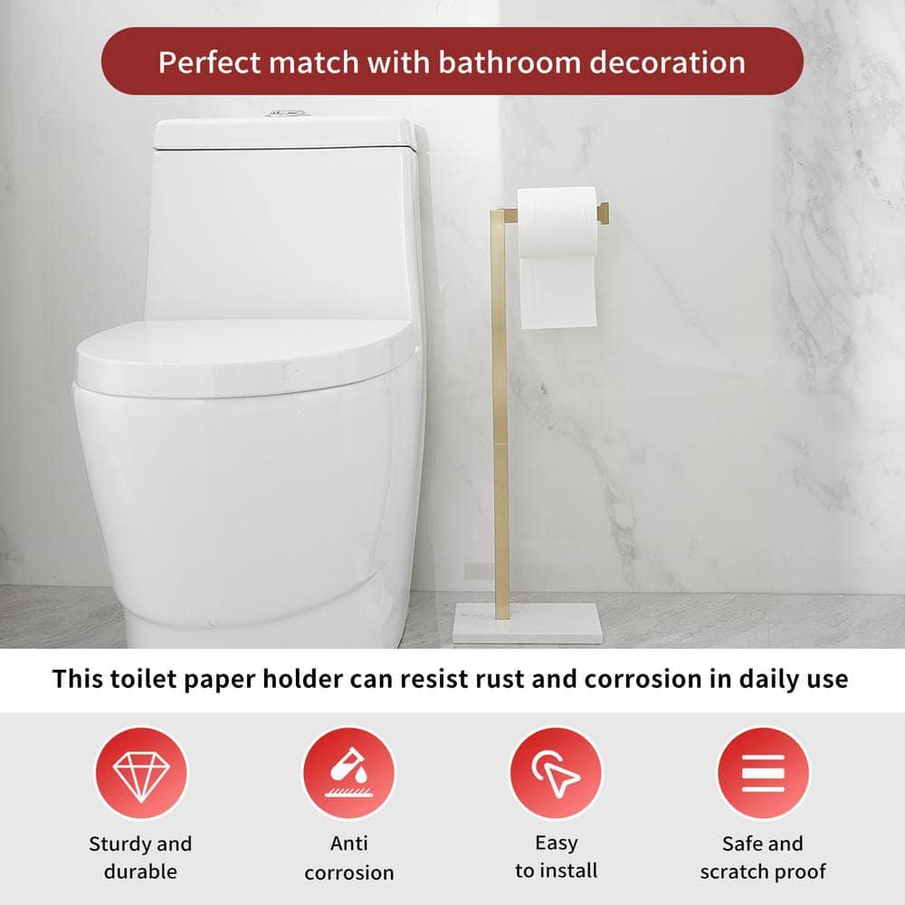Free Standing Toilet Paper Holder with Weighted Base