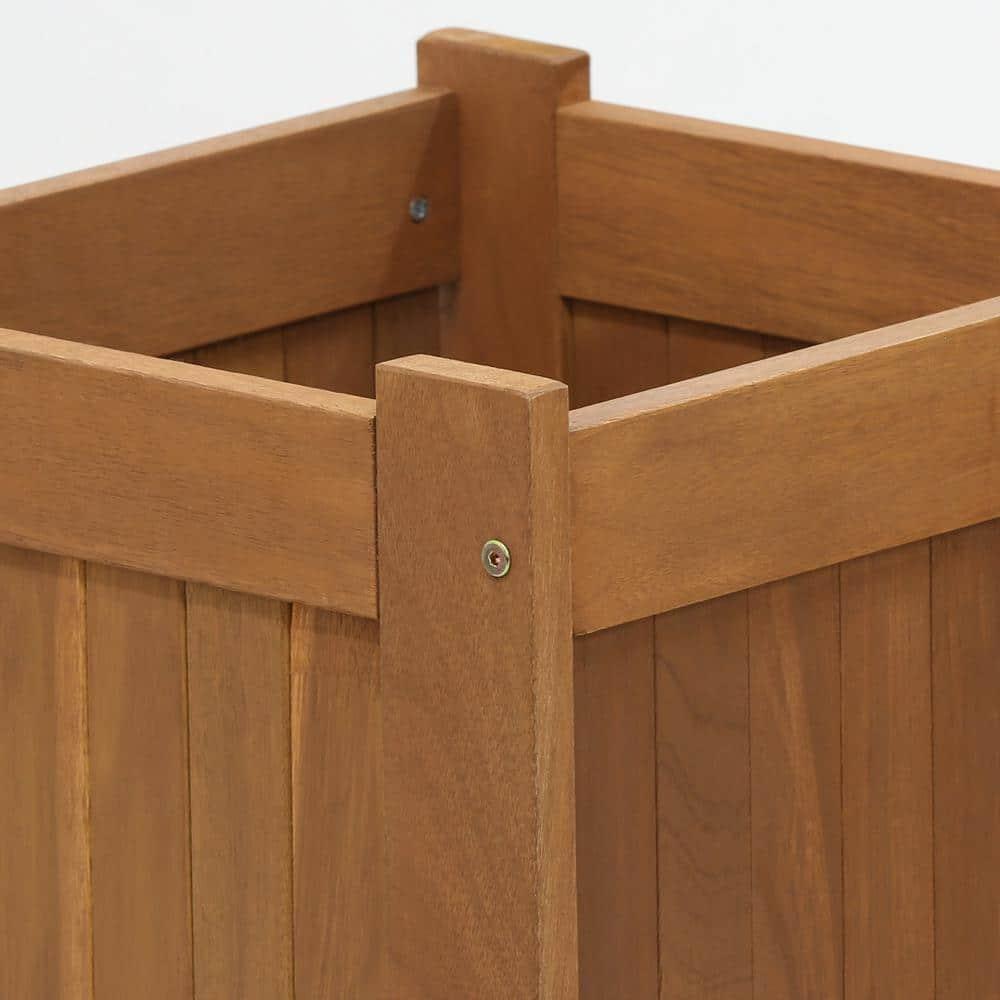 Furinno 15" x 15" x 18" Brown Wood Planter Boxes (2 Pack)