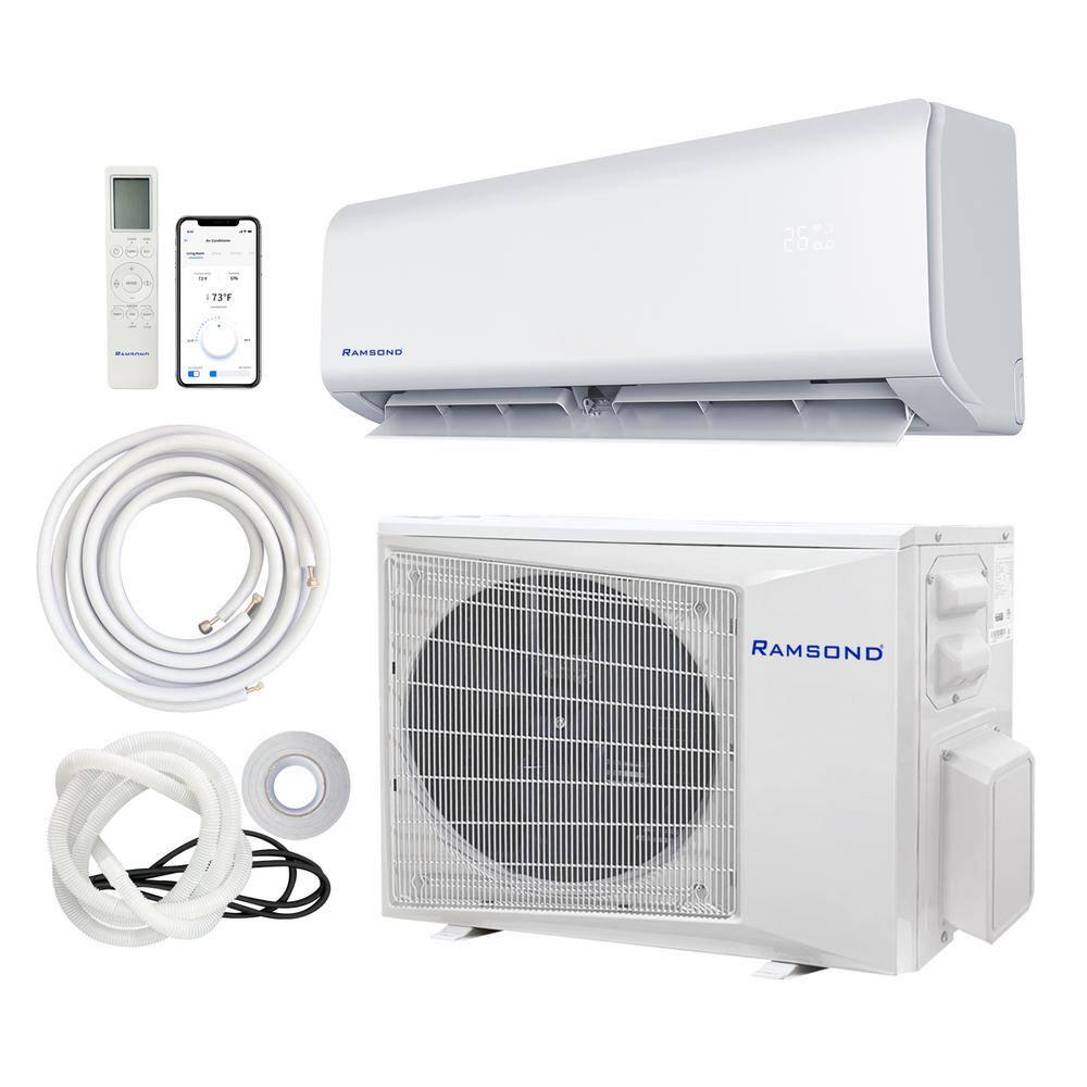 Ramsond Ramsond 24000 BTU Wi-Fi Connected Ductless Mini Split Air Conditioner with Heater and Remote Included