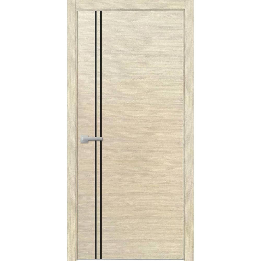 Puerta Interior de Madera Moderna Pre-colgada con Herrajes / Planum 0016 Chapa Natural / Molduras de Marco de Panel Nico / Puertas Resistentes para Dormitorio de Baño-24" x 80"