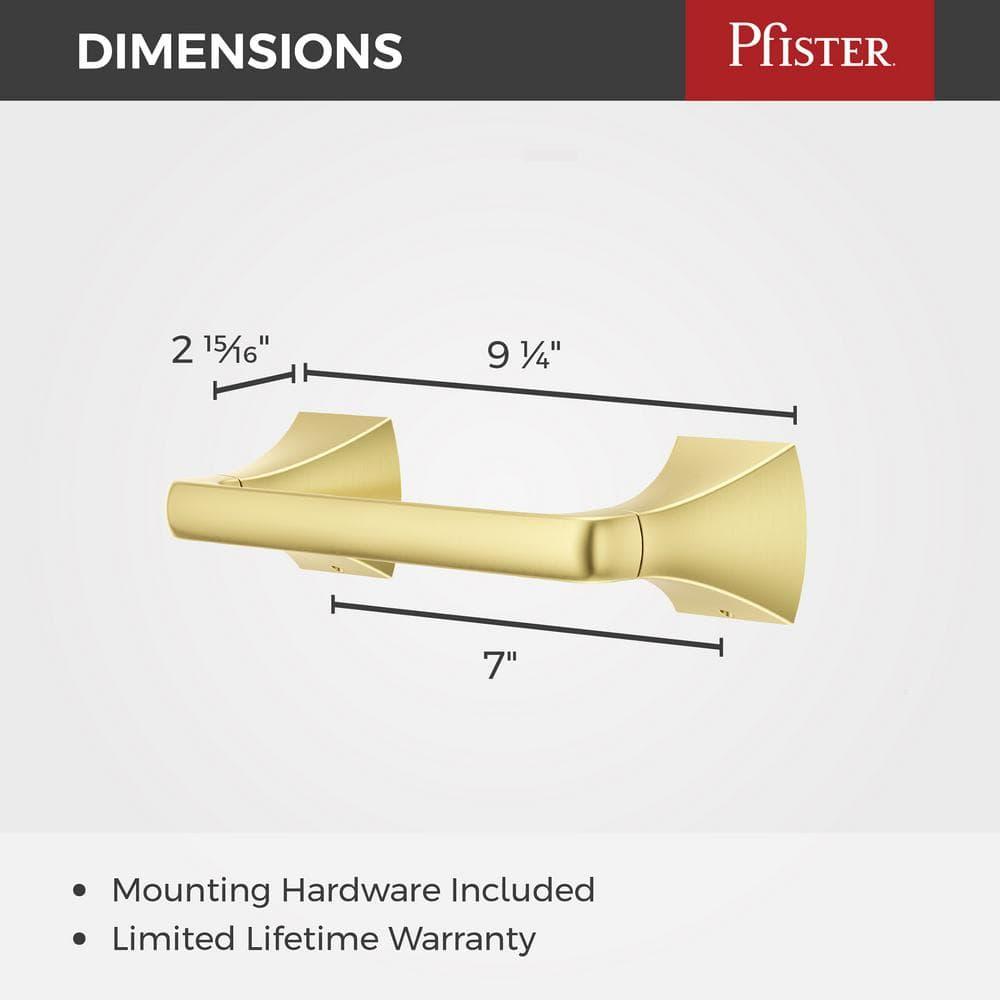 Pfister Bph-Bie0 Bruxie Wall Mounted Pivoting Toilet Paper Holder - Gold