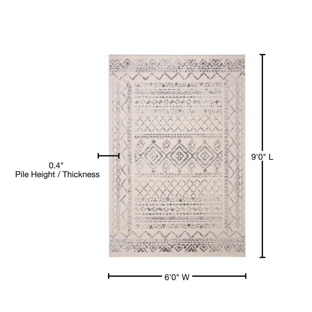 Tulum TUL268 Power Loomed Area Rug - Ivory/Grey - 6'x9' - Safavieh.
