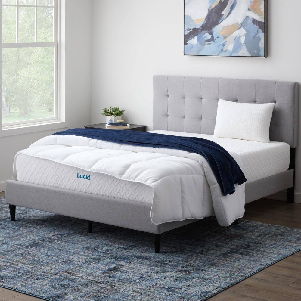 Lucid 10" Comfort Collection Plush Gel Memory Foam Mattress - Twin