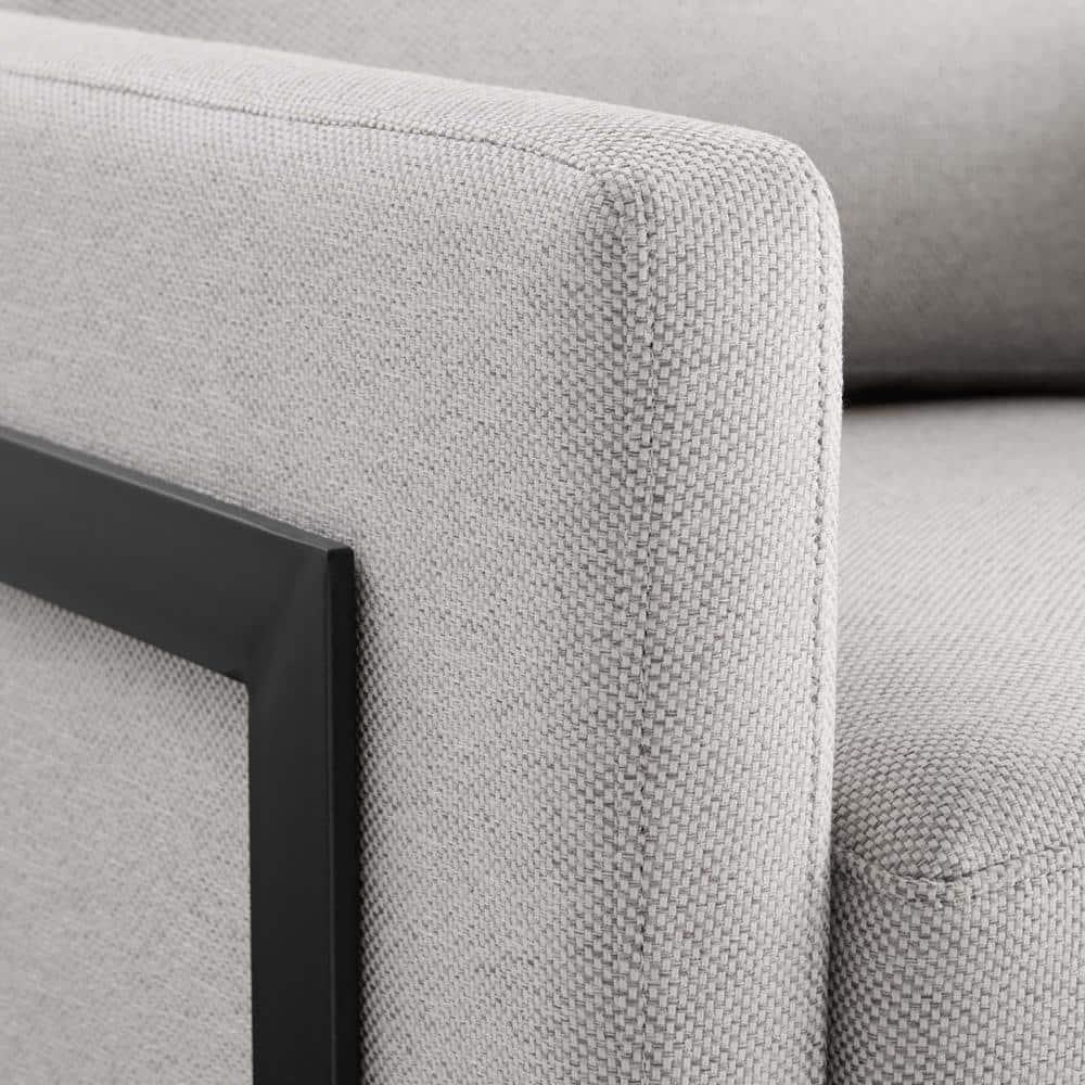 Posse Upholstered Fabric Accent Chair Black Camel