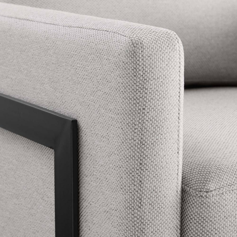 Posse Upholstered Fabric Accent Chair Black Camel