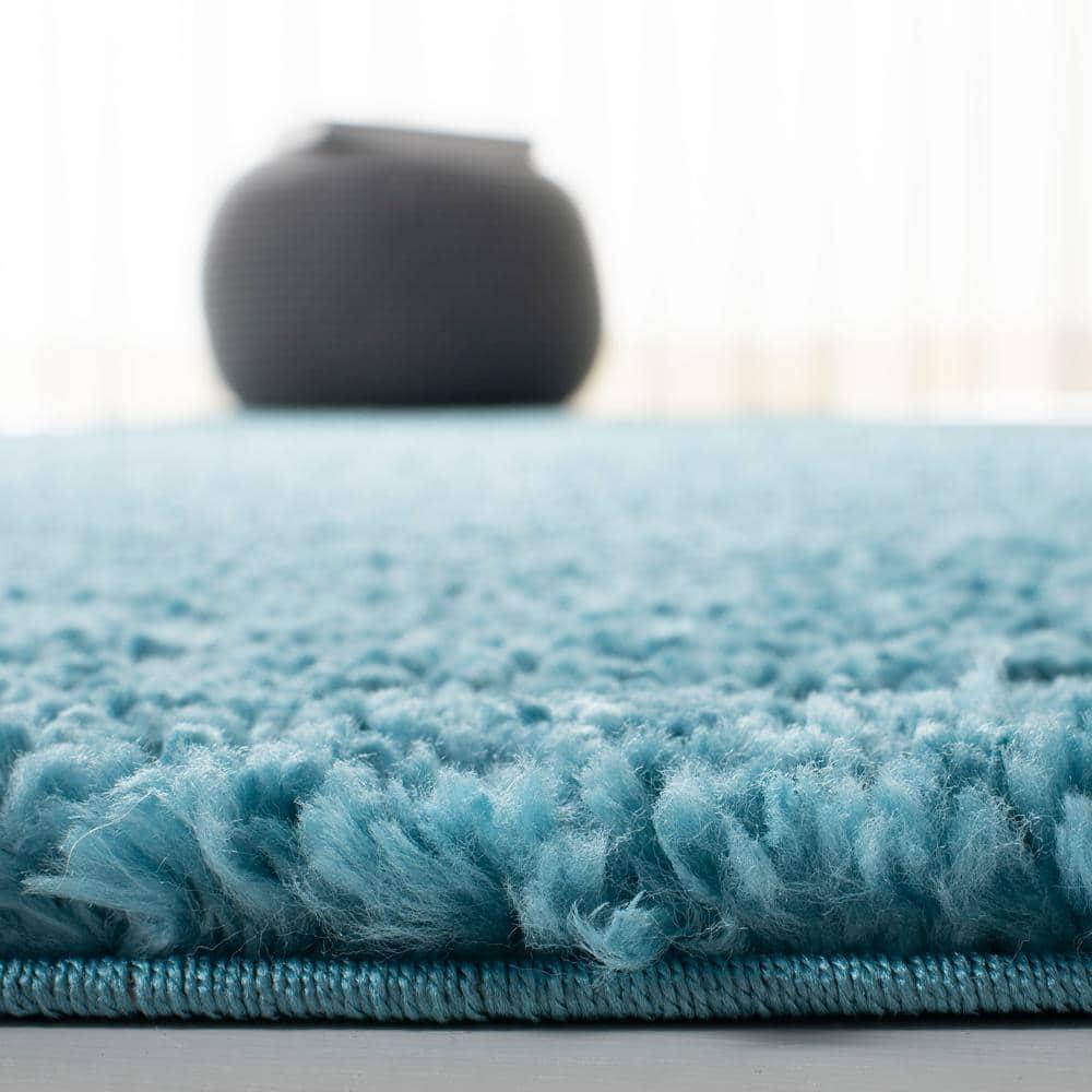 August Shag 900 AUG900 Power Loomed Indoor Area Rug - Turquoise - 8'x10' - Safavieh