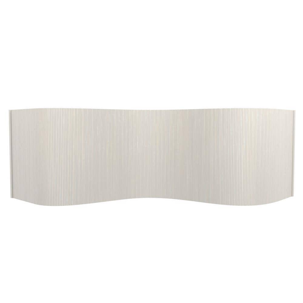 2 ft. Short Bamboo Wave Screen - White
