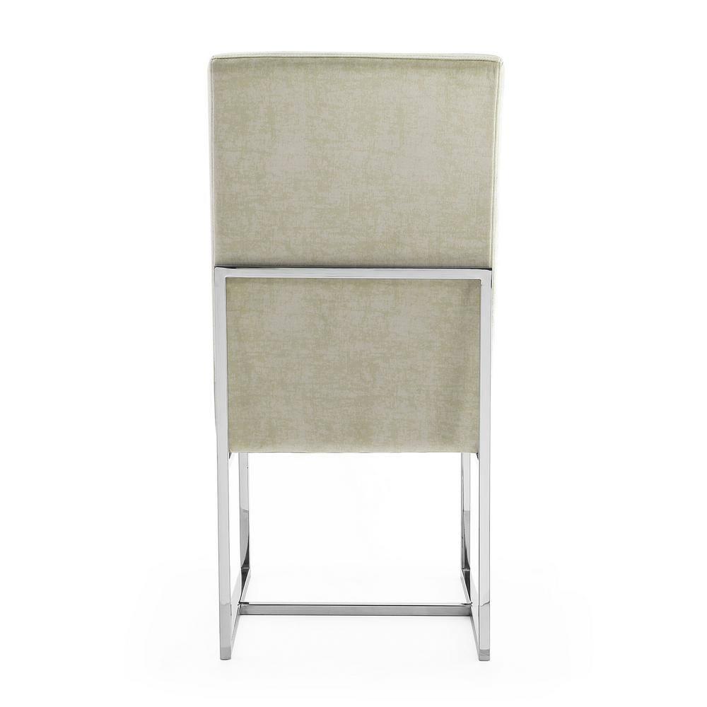 Hillegas Velvet Upholstered Metal Side Chair