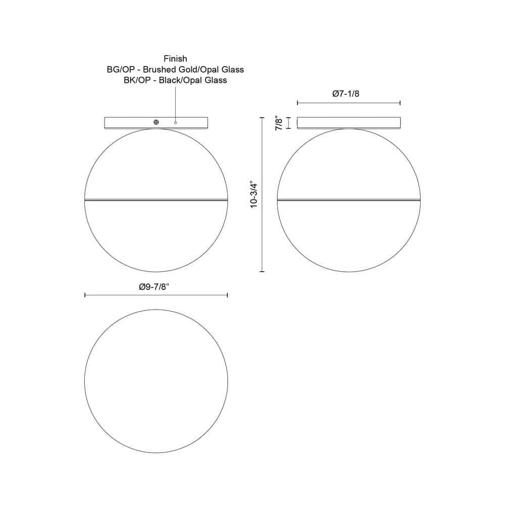 Monae Single Light Glass Flush Mount