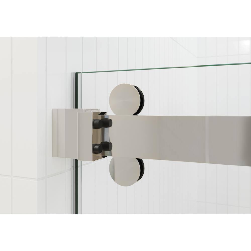 Polaris 60 in. x 60 in. Fully Frameless Sliding Bypass Bathtub Door