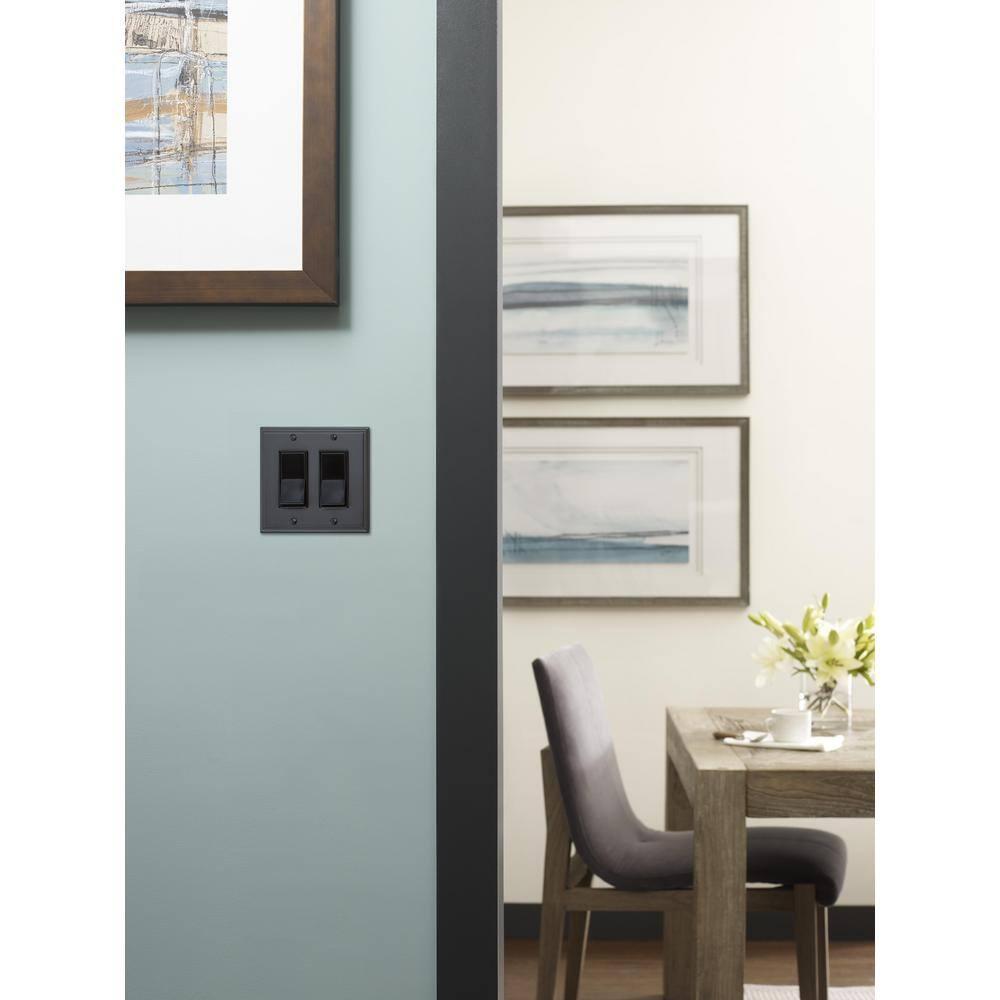 Amerock Mulholland 2 Rocker Black Bronze Wall Plate