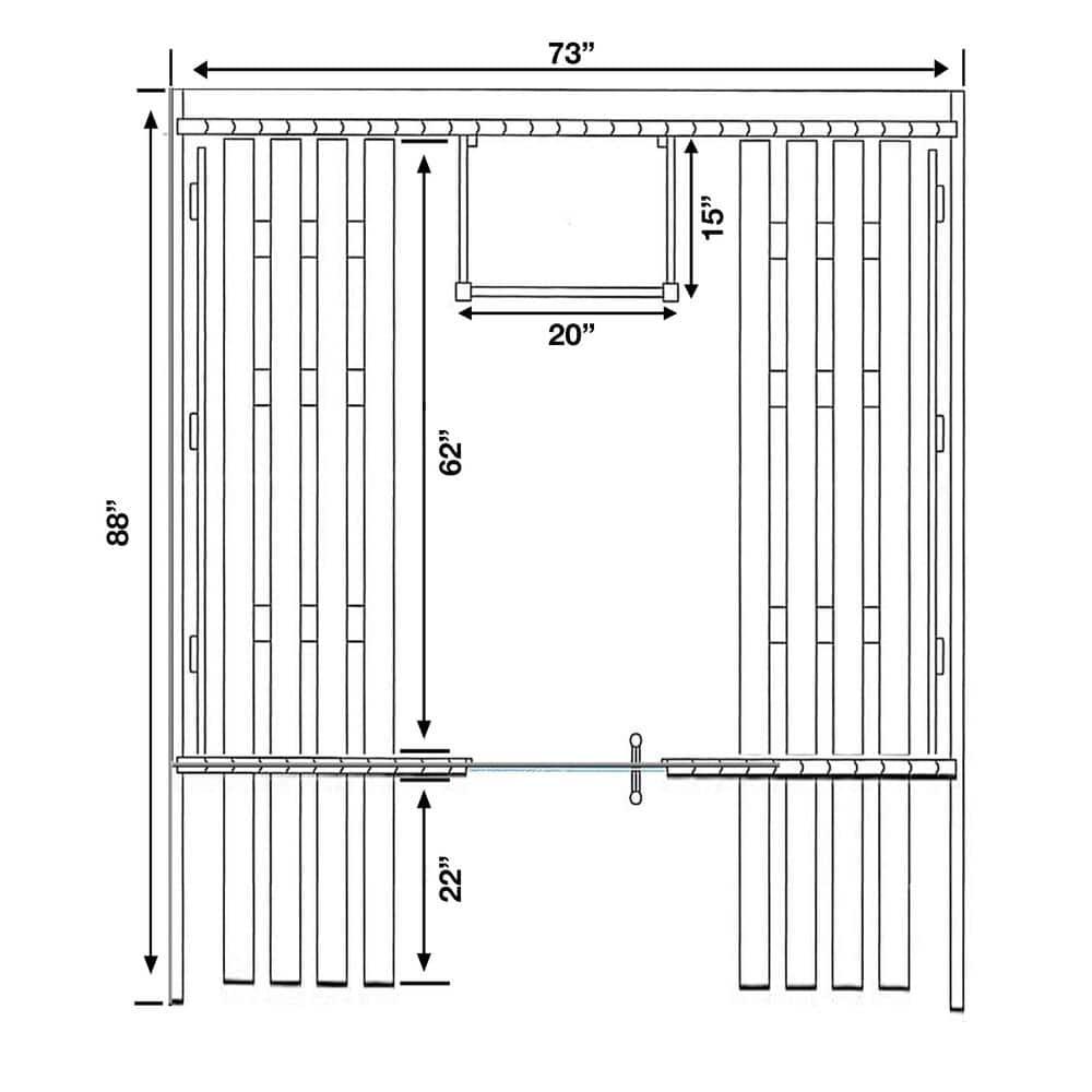 ALEKO Outdoor or Indoor White Finland Pine Wet Dry Barrel Sauna - Front Porch Canopy - 8 kW UL Certified KIP Harvia Heater -6-8 Person