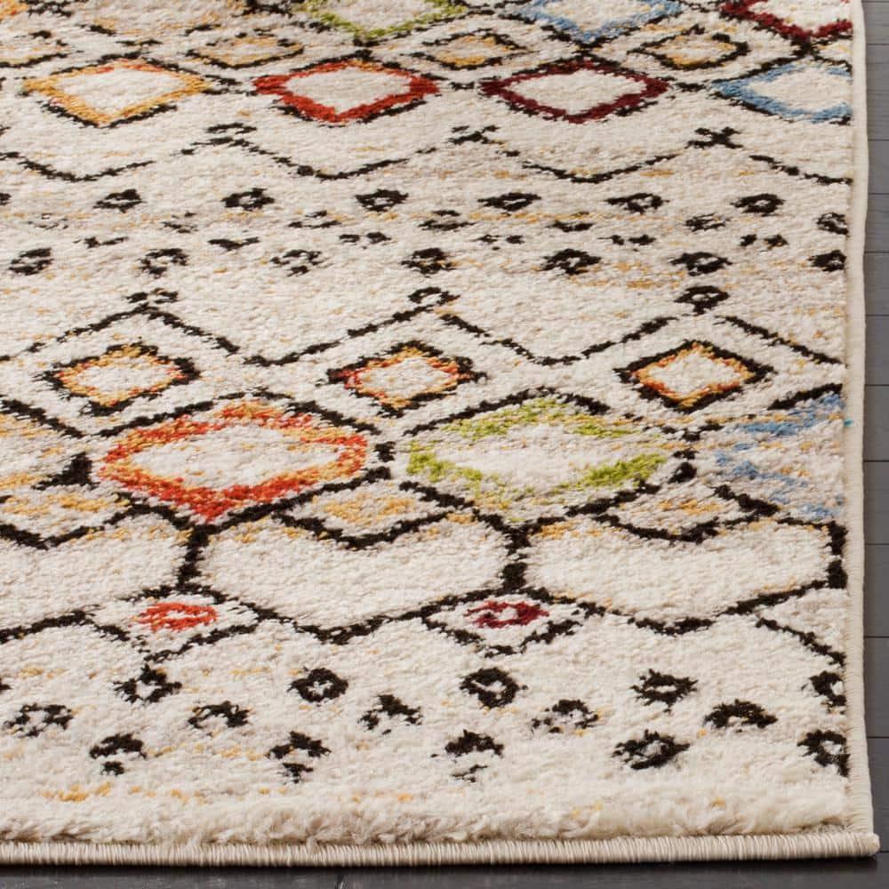 Amsterdam AMS108 Power Loomed Indoor Area Rug - Ivory/Multi - 9'x12' - Safavieh