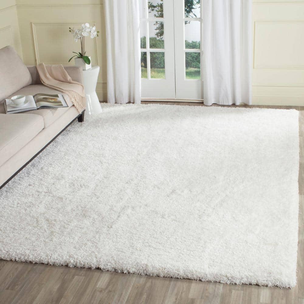 Supreme Shag SGS621 Hand Tufted Indoor Area Rug - Ivory - 8'x10' - Safavieh