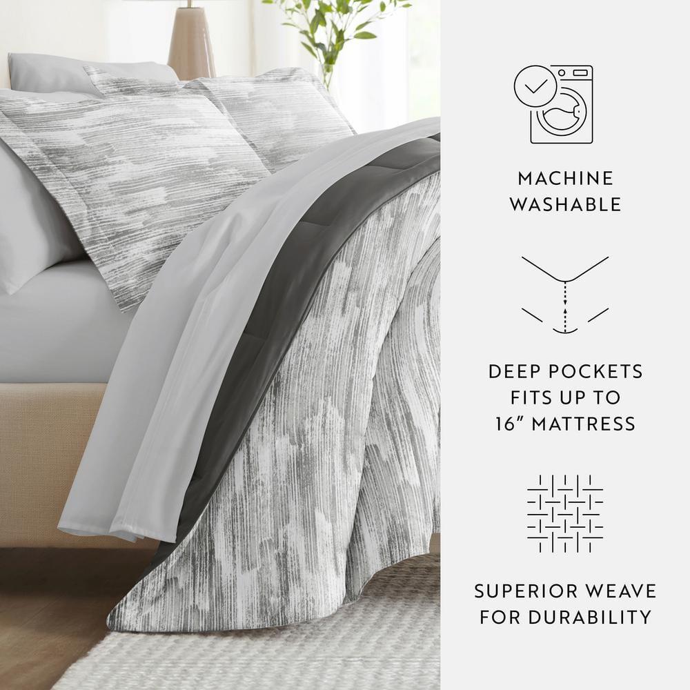 IEnjoy Home 7-Piece Bedding Bundle - Pattern Comforter and Sheet Set