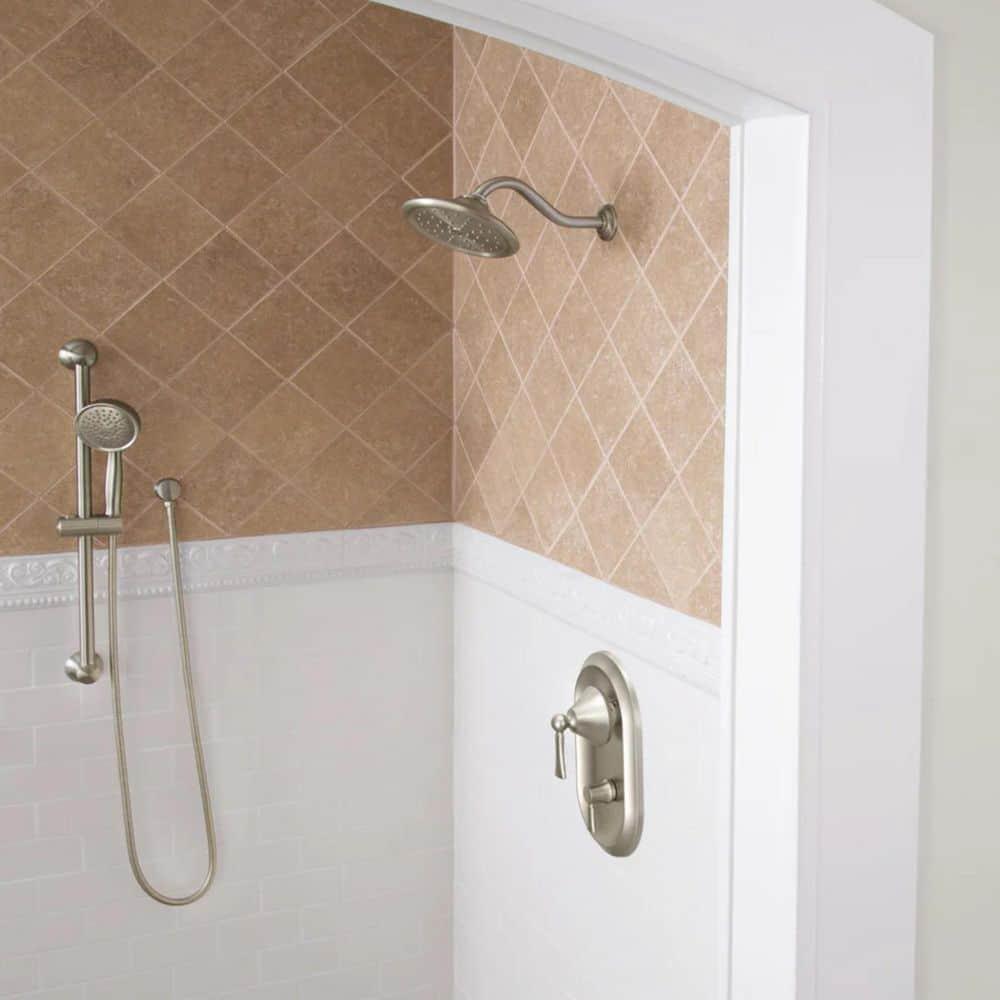 Moen S6310EPBN ExactTemp 7" Eco-Performance Single Function Rainshower Showerhead with Immersion Technology, Brushed Nickel