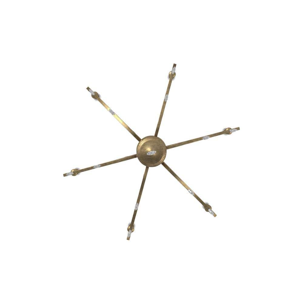 Minka Lavery Aged Brio Gold Chandelier 26 3/4" Wide French Clear Crystal 6-Light Fixture for Dining Room House Kitchen Entryway