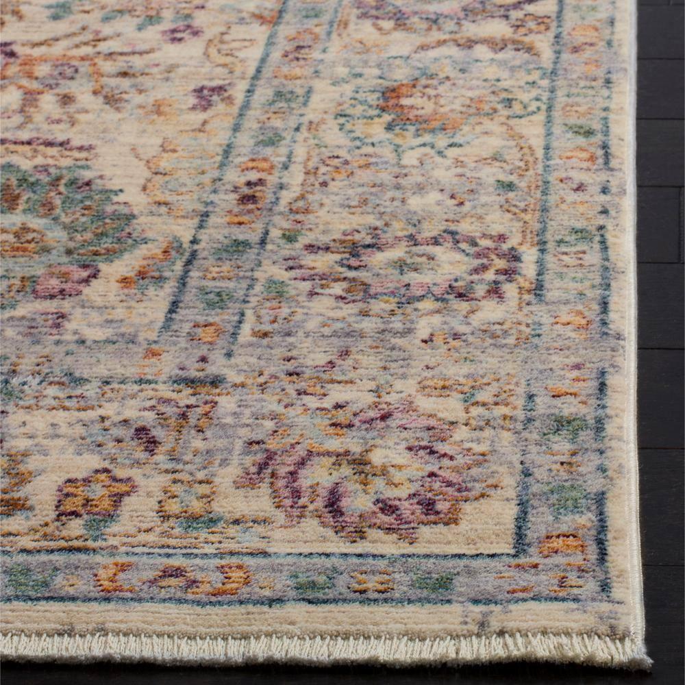 Illusion ILL710 Power Loomed Runner Rug - Cream/Purple - 2'3"x8' - Safavieh
