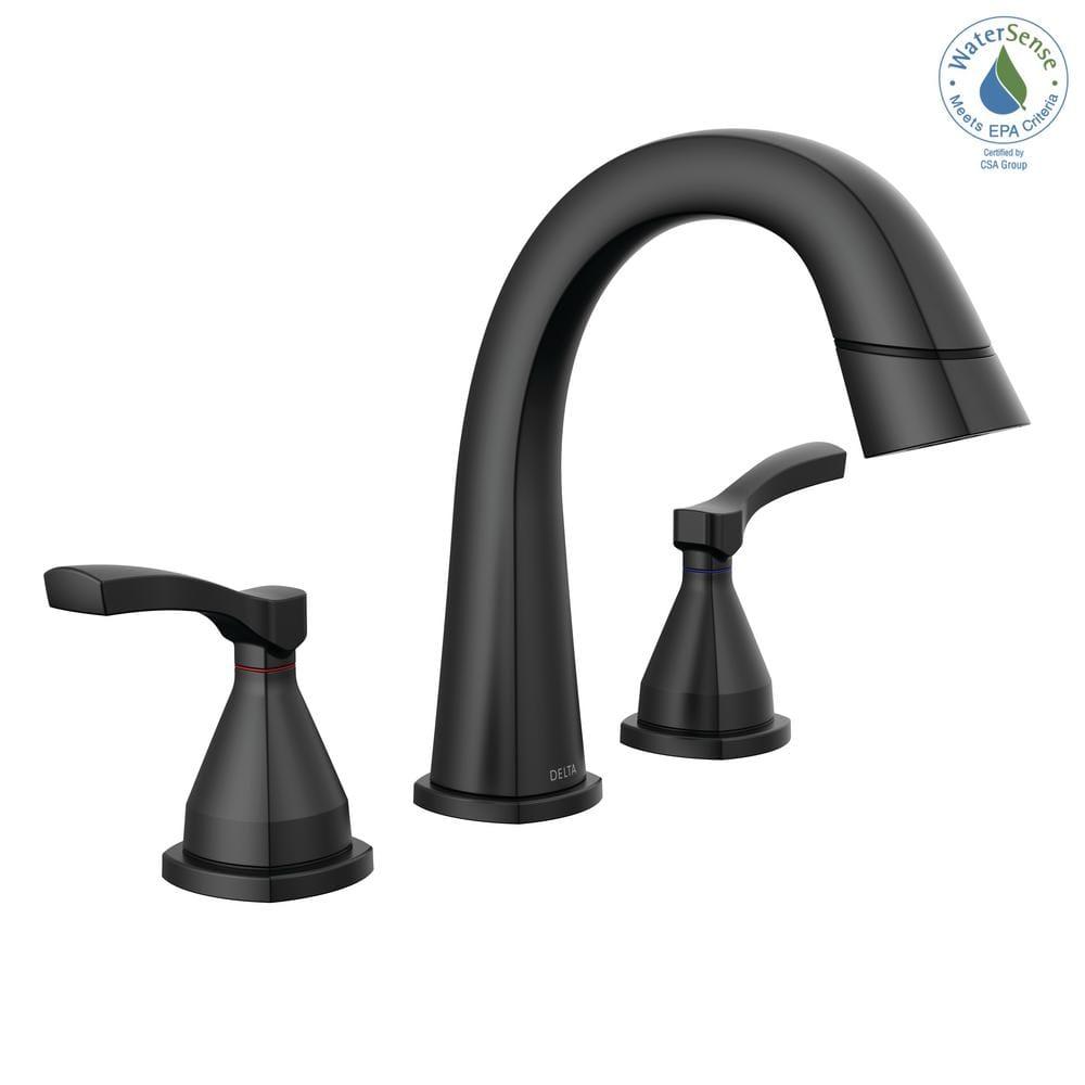 Stryke 3-Hole Widespread Pull Out Sprayer Bathroom Faucet, 2-Handle Bathroom Sink Faucet