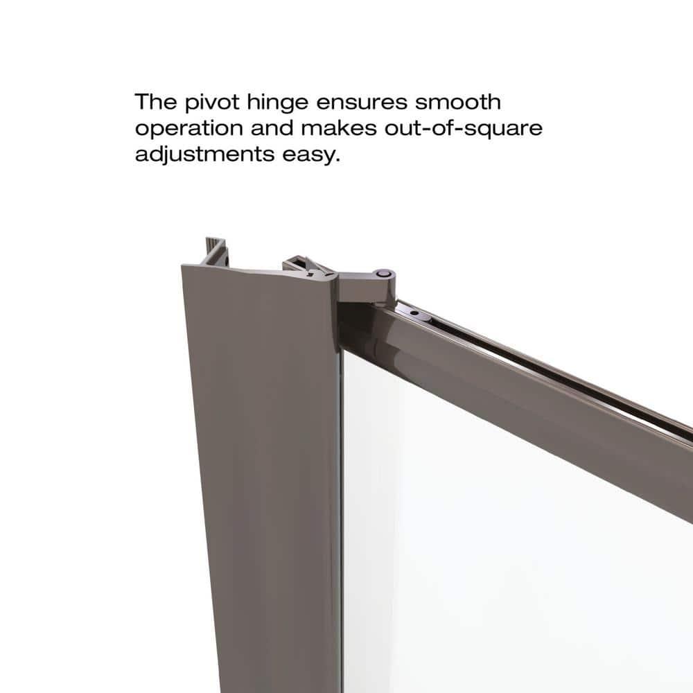 Sopora 24-1/2 in. x 63-1/2 in. Framed Pivot Shower Door in Oil Rubbed Bronze