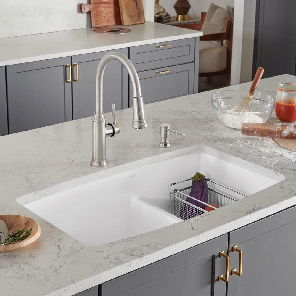 Blanco PERFORMA Medium 1-3/4 with Low Divide SILGRANIT Sink White