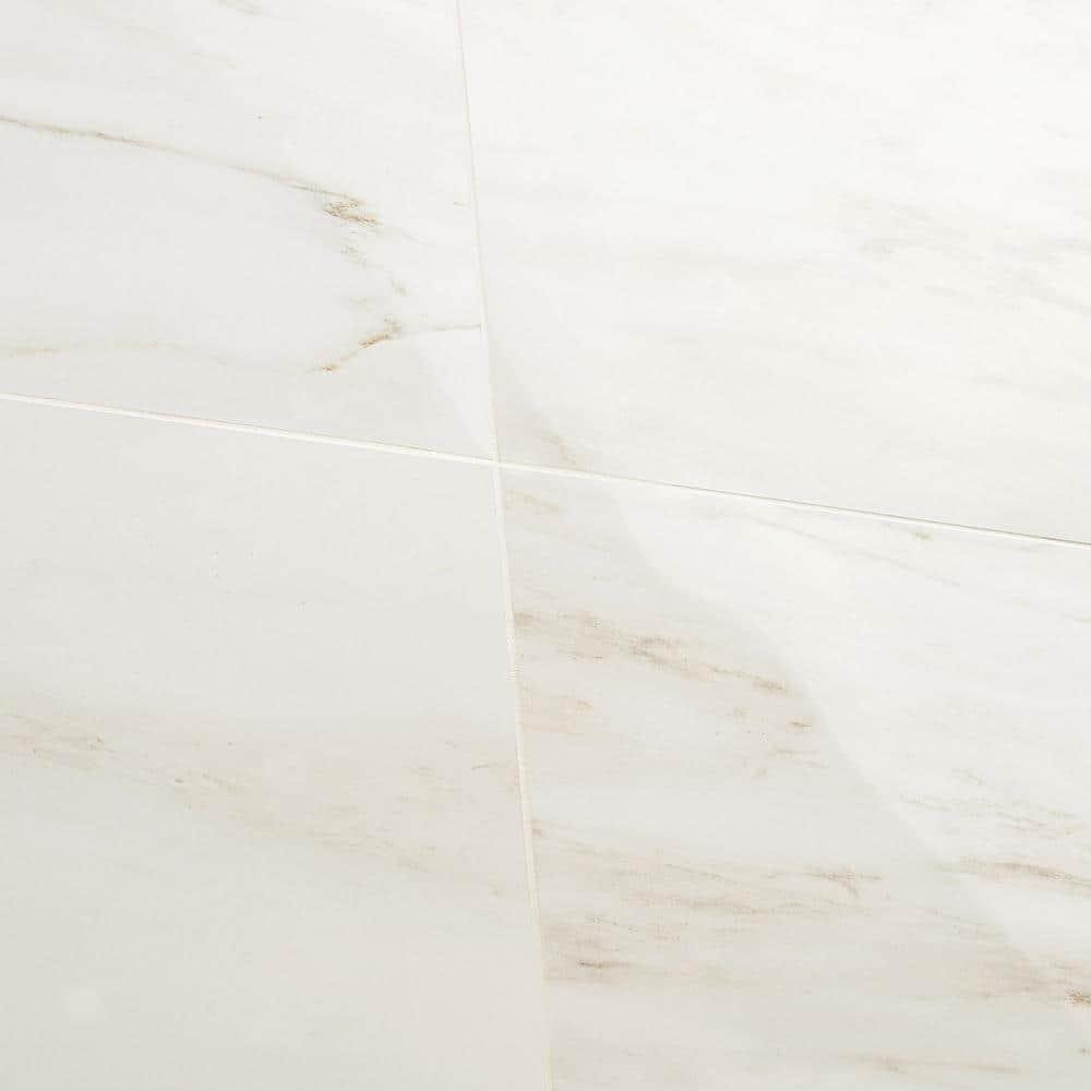 Large Format 24" x 47" Polished Marble Look Porcelain Floor and Wall Tile (15.5 Sq. Ft. / Case)