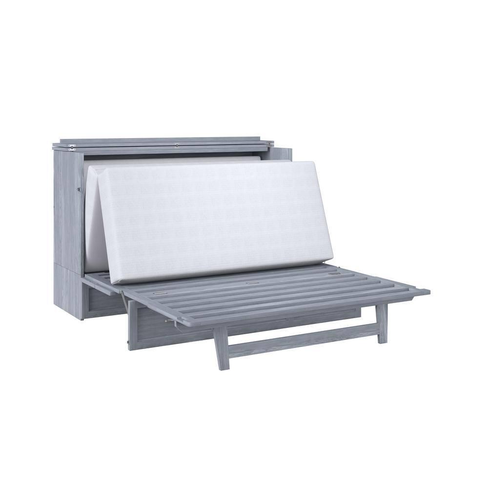 Deerfield Murphy Bed Chest Queen Driftwood with Charging Station