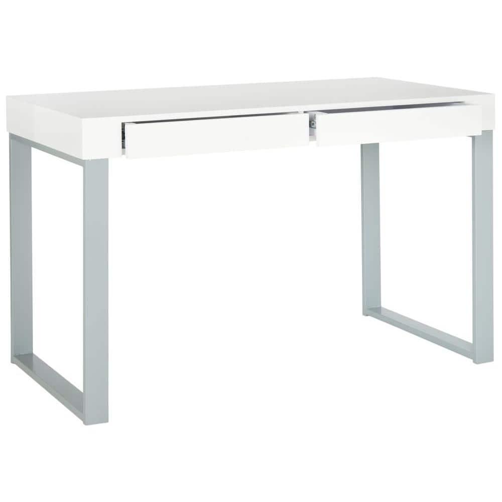Barton Desk - FOX2206 - White/Grey - Safavieh Couture