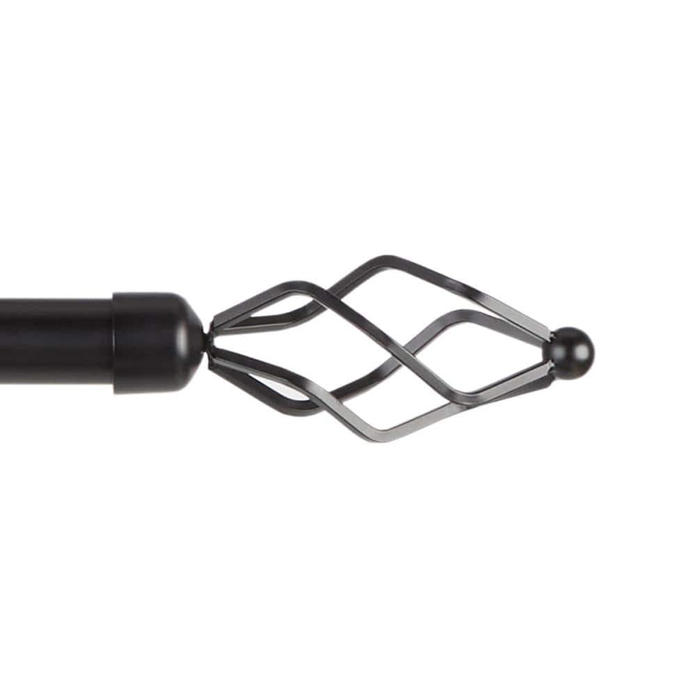 Amalgamated Textiles Exclusive Home Lancelot 1" Window Curtain Rod and Finial Set, Adjustable