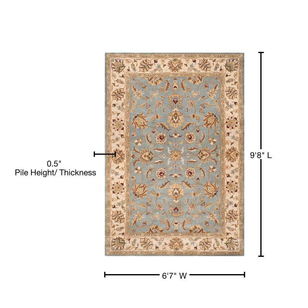 Royalty ROY343 Hand Tufted Runner Rug - Blue/Beige - 2'3"x7' - Safavieh.