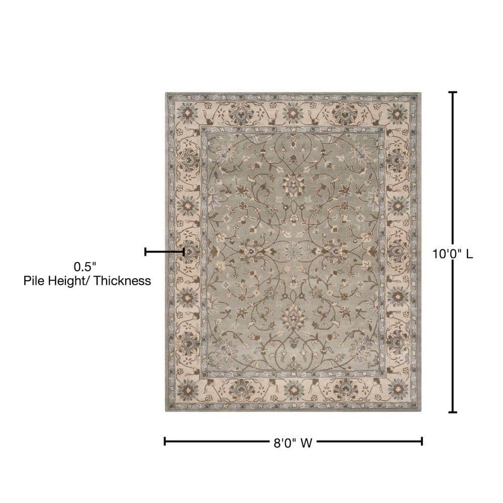 Heritage HG862 Hand Tufted Area Rug - Beige/Grey - 8'x10' - Safavieh.