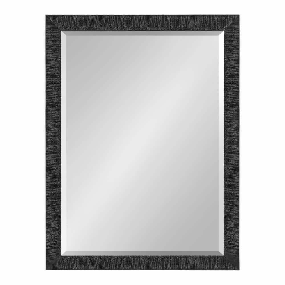 18"x24" Reyna Rectangle Wall Mirror Black - Kate & Laurel All Things Decor: Modern Style, No Assembly Required, Includes Hardware